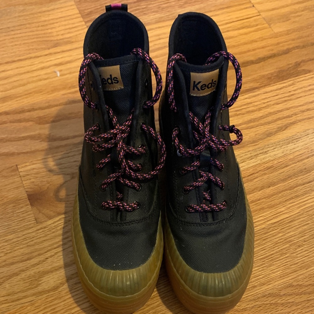 Keds Black and Pink Rain Boots